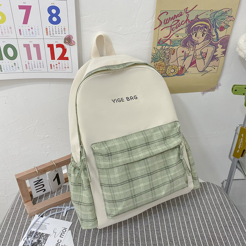 Lässiger Plaid-Muster-Rucksack Brehn