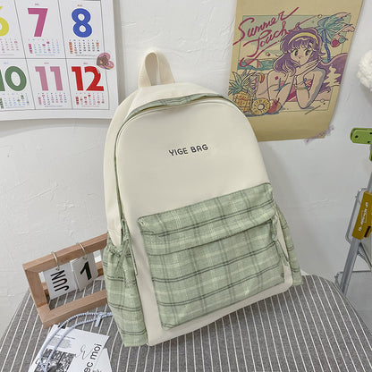 Lässiger Plaid-Muster-Rucksack Brehn