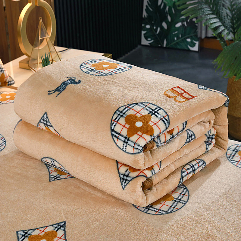Damen Elegante Kuscheldecke aus weichem Strick mit geometrischem Muster Brehn