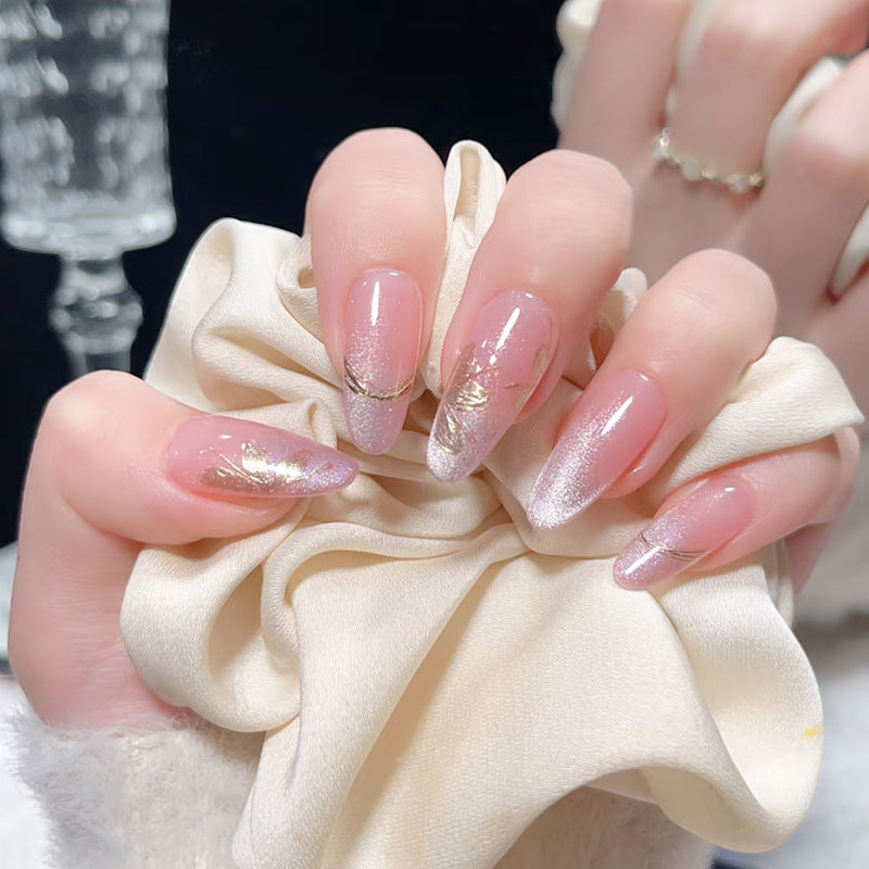 Elegante Glitter-getauchte Press-On Nagelkunst Set Brehn