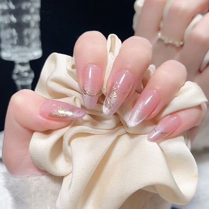 Elegante Glitter-getauchte Press-On Nagelkunst Set Brehn