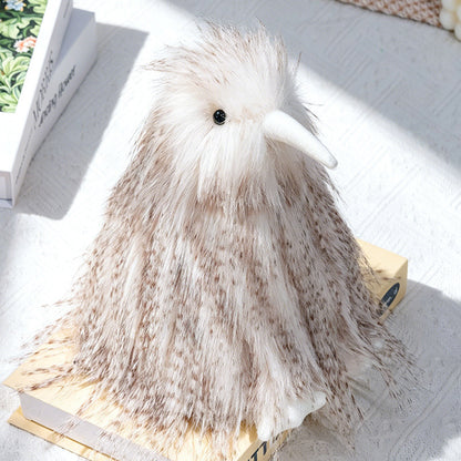 Langhaarige Kunstfell Dekorative Vogel Plüschfigur mit weichem Schnabel & stabilem Fuß Brehn