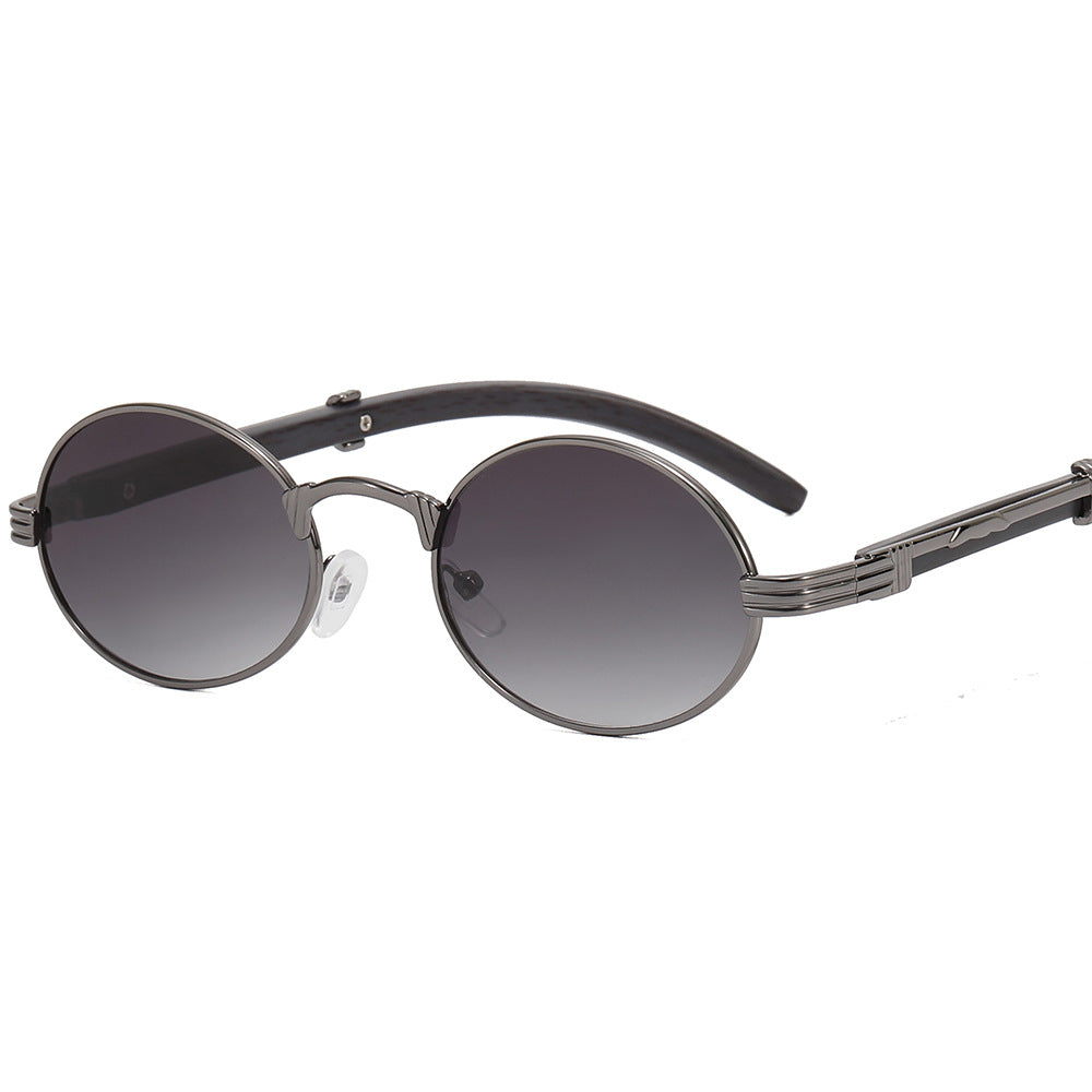 Damen runde Designer-Sonnenbrille mit innovativem Metallrahmen Brehn