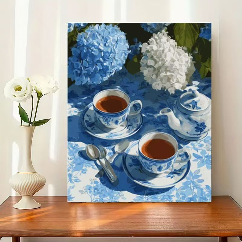 Florale Teezeit Wandkunst Brehn