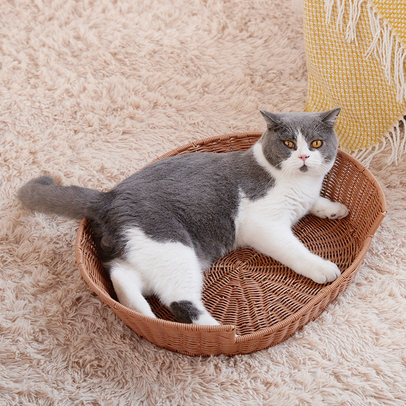 Katzenbett Aus Rattan Brehn