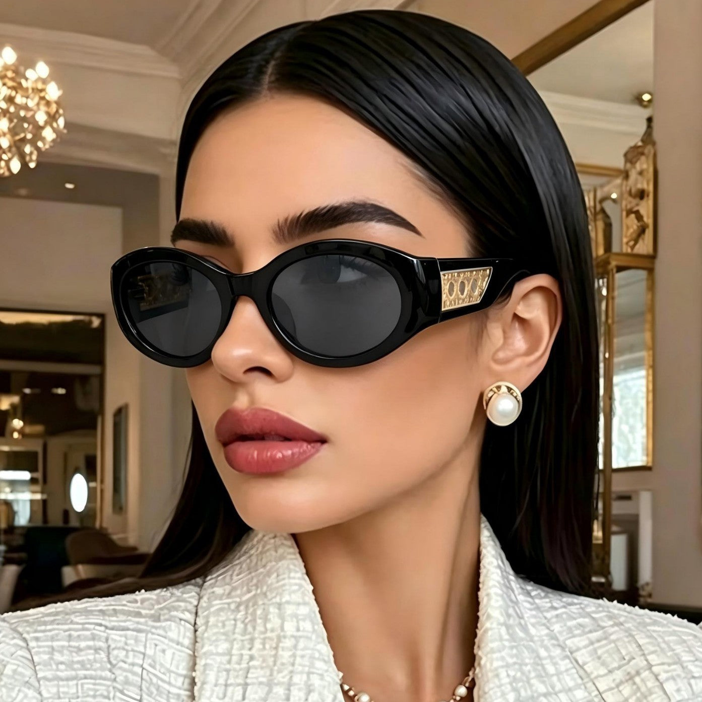 Vintage-inspirierte Katzenaugen-Sonnenbrille Brehn 1787812507
