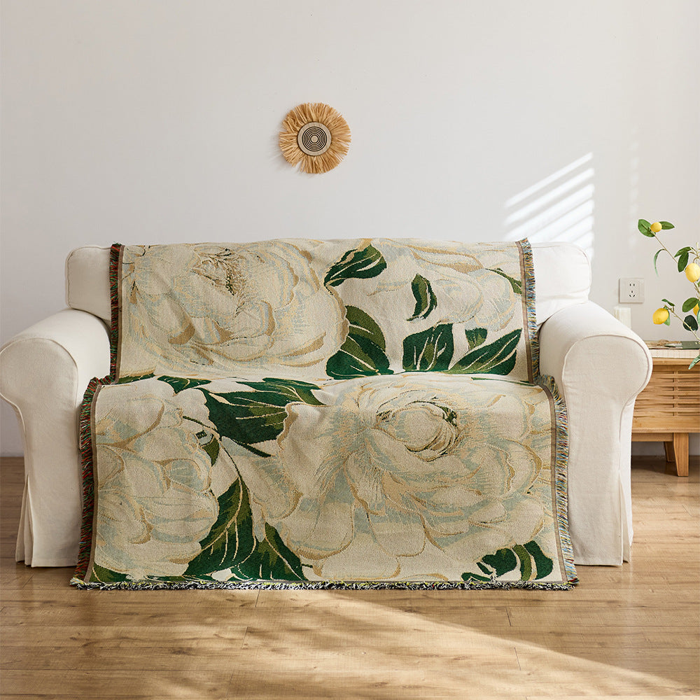 Vintage-Style Dekorative Jacquard-Wurfdecke