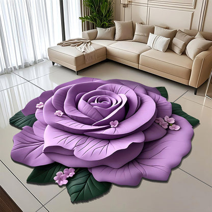 Floral-Themen Plüsch Bereichsteppich