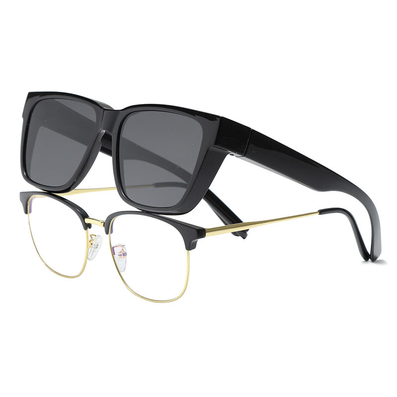 Damen moderne quadratische Sonnenbrille mit robustem Rahmen Brehn
