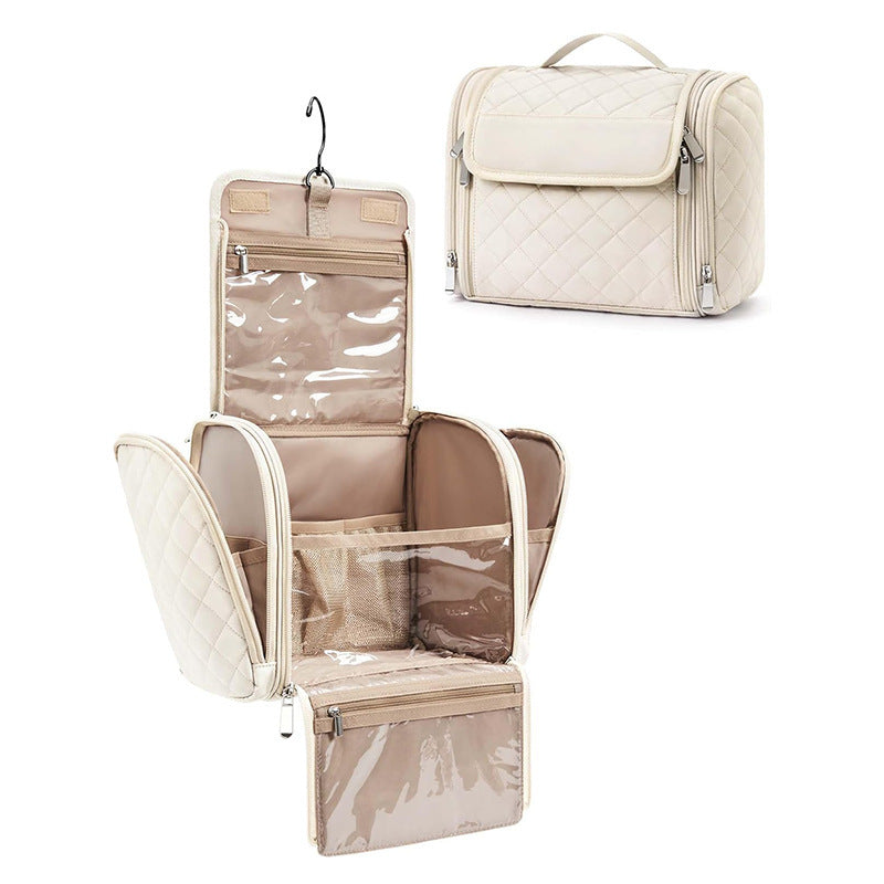 Kosmetik-Organizer Tasche mit Abnehmbarem Haken und Transparenten Fächern Brehn
