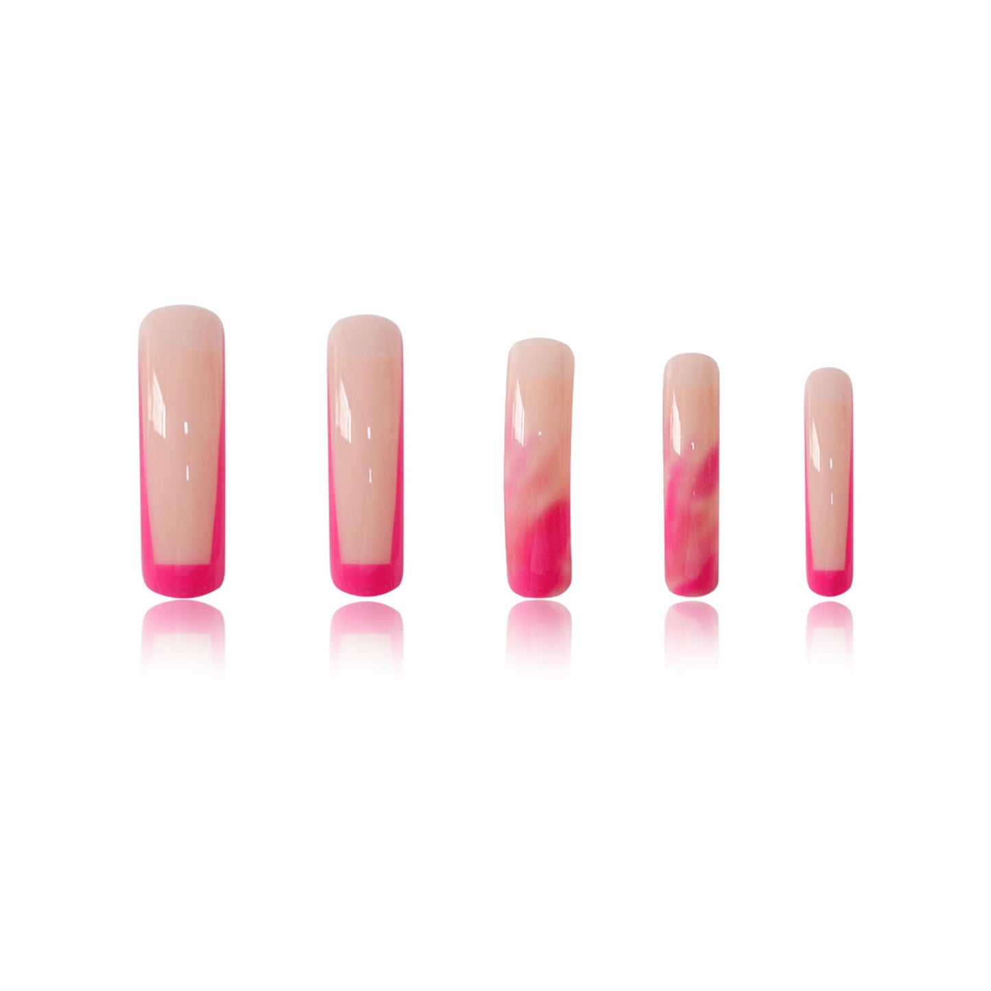 Künstlerisches Langanhaltendes Press-On Nagelset Brehn