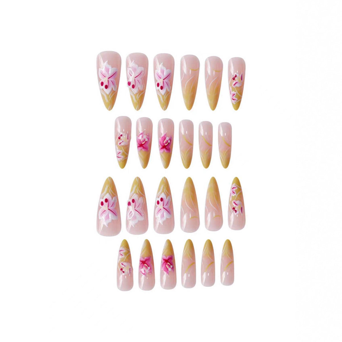 Luxuriöse 3D Blumen Nagelverzierungen Brehn