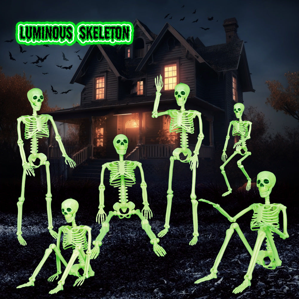 Glow-in-the-Dark Skelett Dekoration Brehn