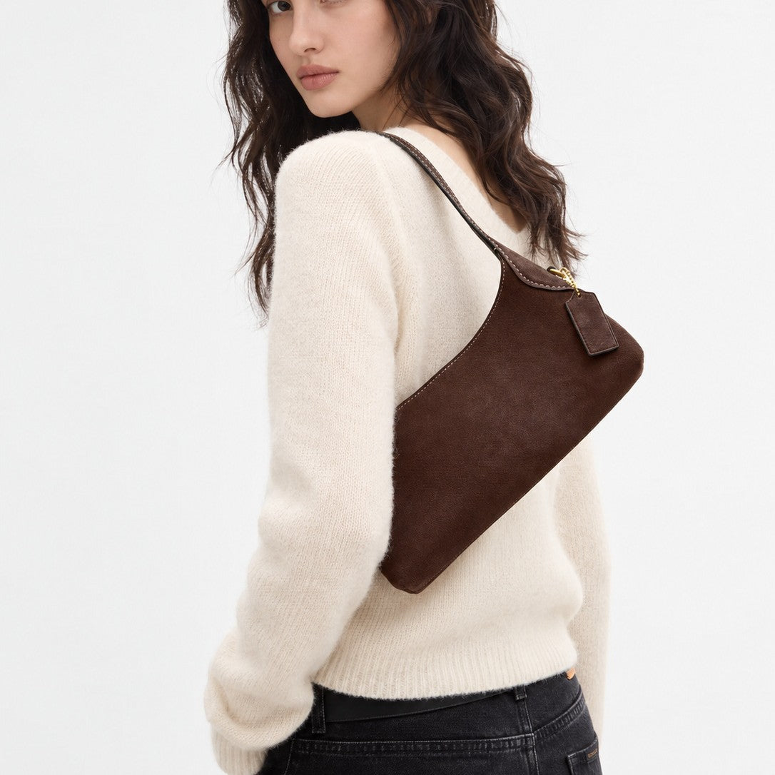 Elegante Wildleder Schultertasche