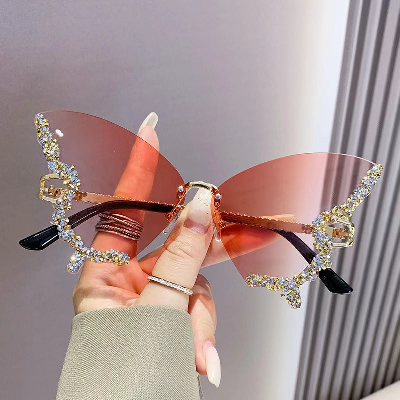 Damen extravagante Flügel-Sonnenbrille Brehn