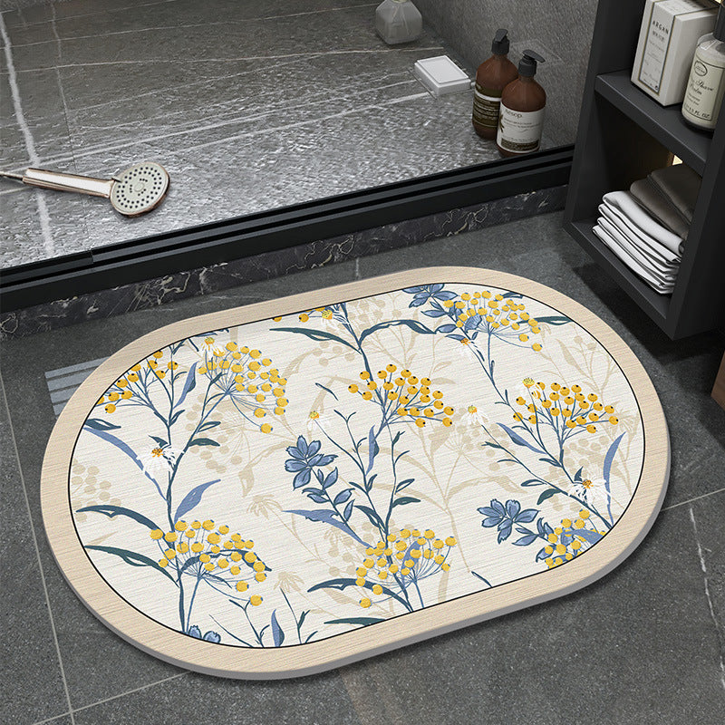 Floral Pattern Badematte Brehn