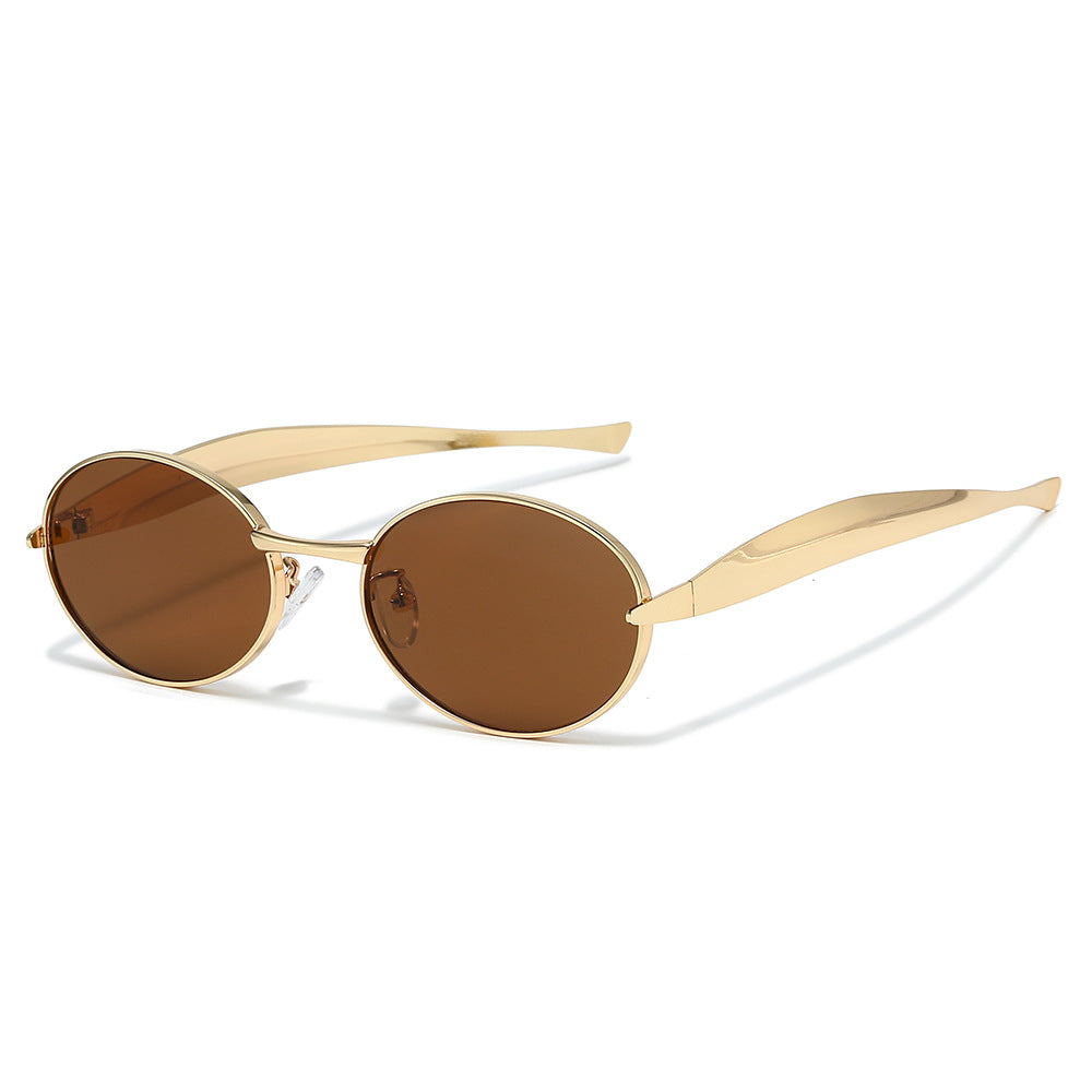 Futuristische ovale Rahmen-Sonnenbrille Brehn