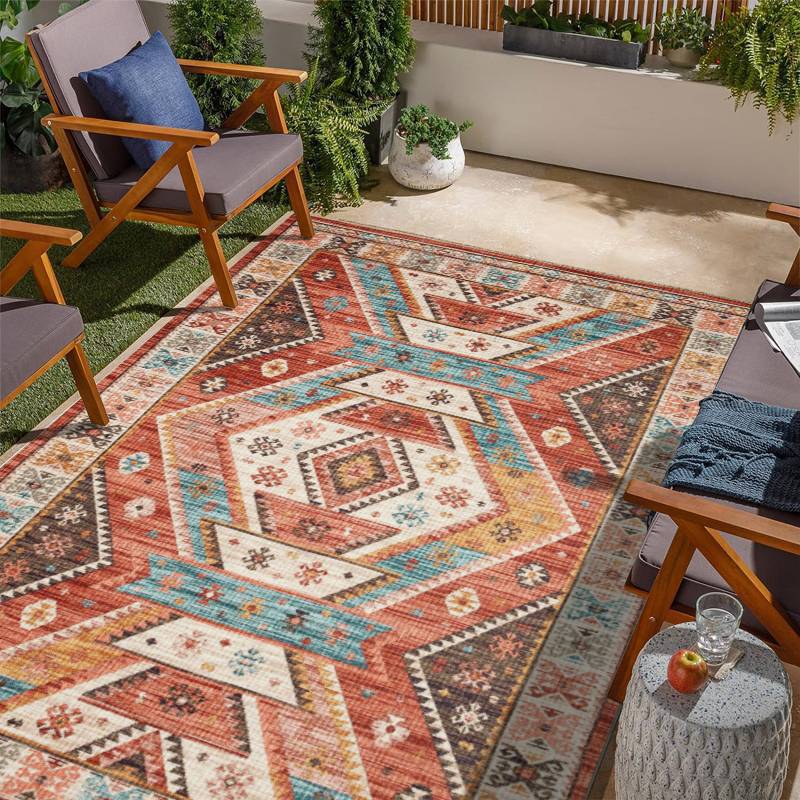Geometrisches Muster Outdoor-Teppich