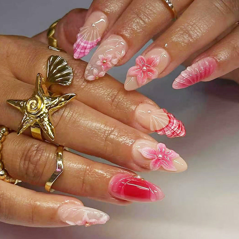 Florale Kunst Press-On Nagelspitzen Kollektion Brehn