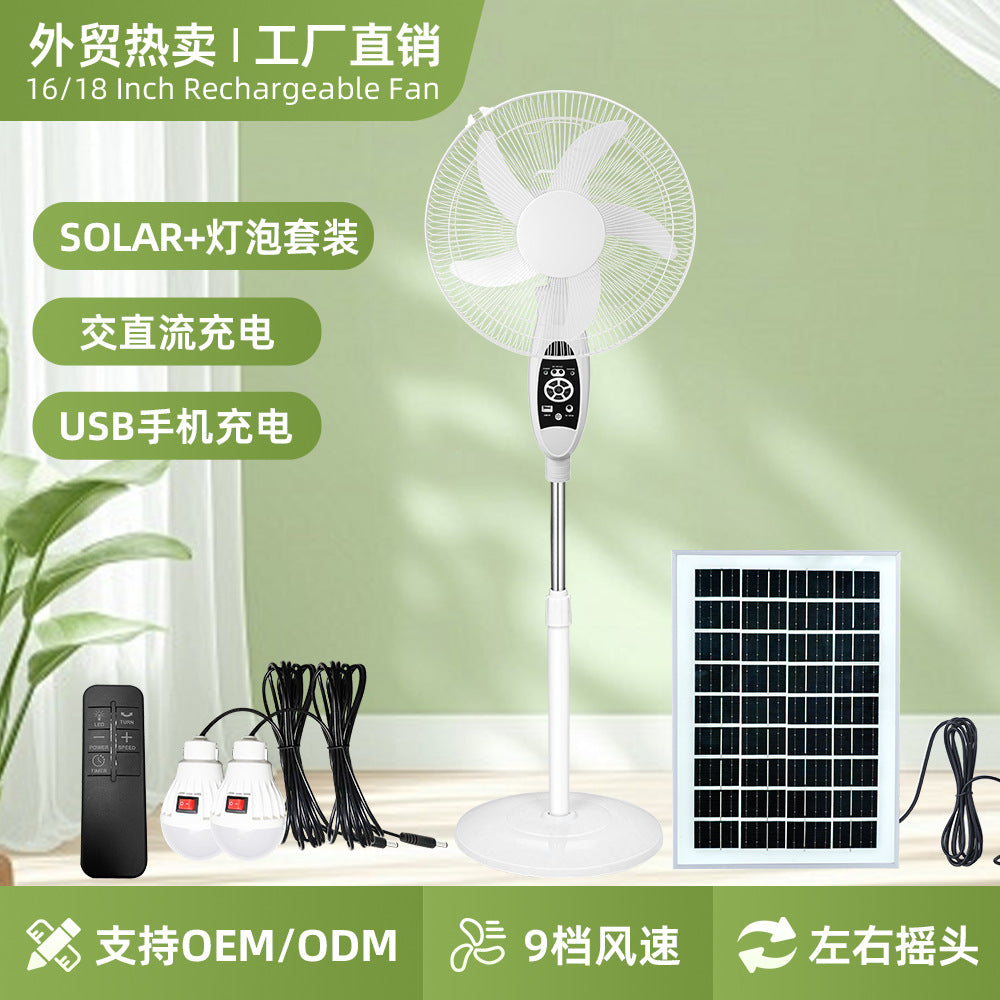 Damen Solarbetriebene Standventilator Brehn