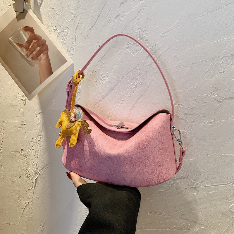 Elegante Soft-Suede Schultertasche Brehn