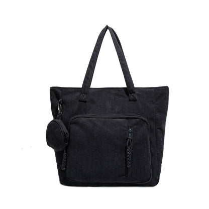 WoSpacious Mehrfach-Taschen Canvas Einkaufstasche Brehn