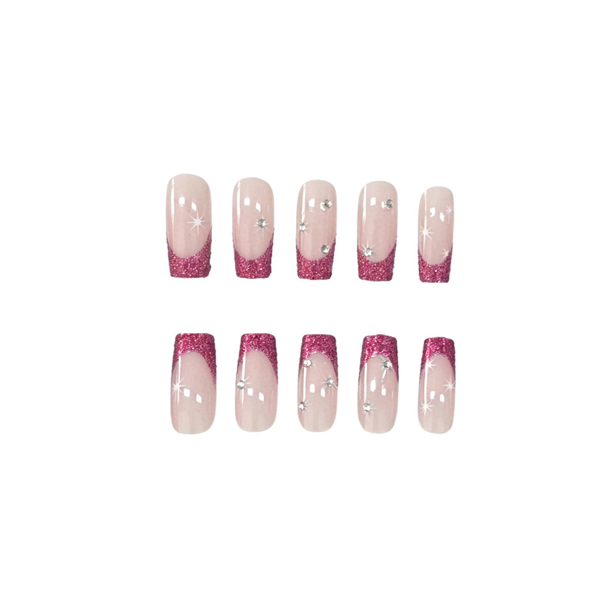 Glitzernde French Tip Nail Art Verbesserungen Brehn