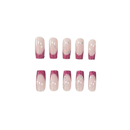 Glitzernde French Tip Nail Art Verbesserungen Brehn