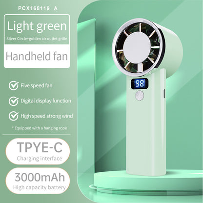 Damen Handventilator mit digitaler Anzeige und 3000mAh Akku Brehn