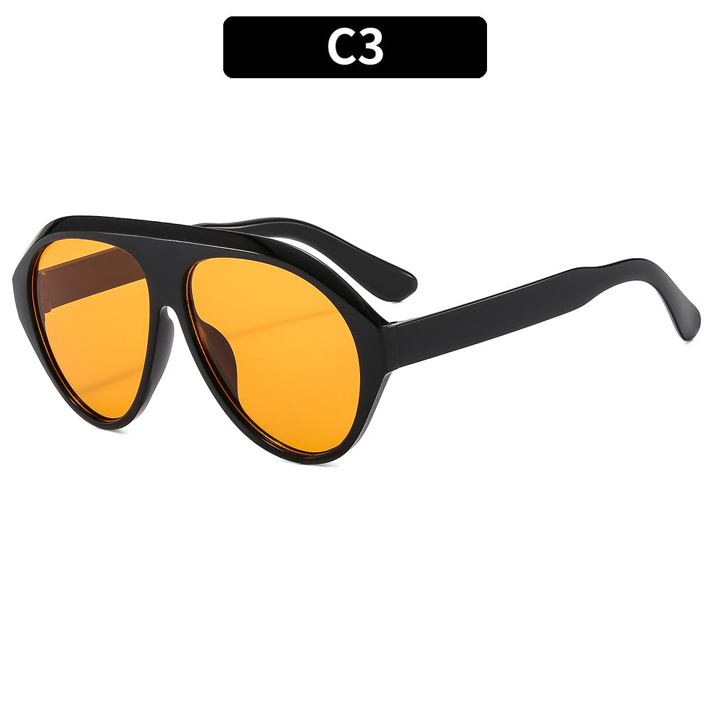 Eleganter Look Stilvolle Übergroße Katzenaugen-Sonnenbrille