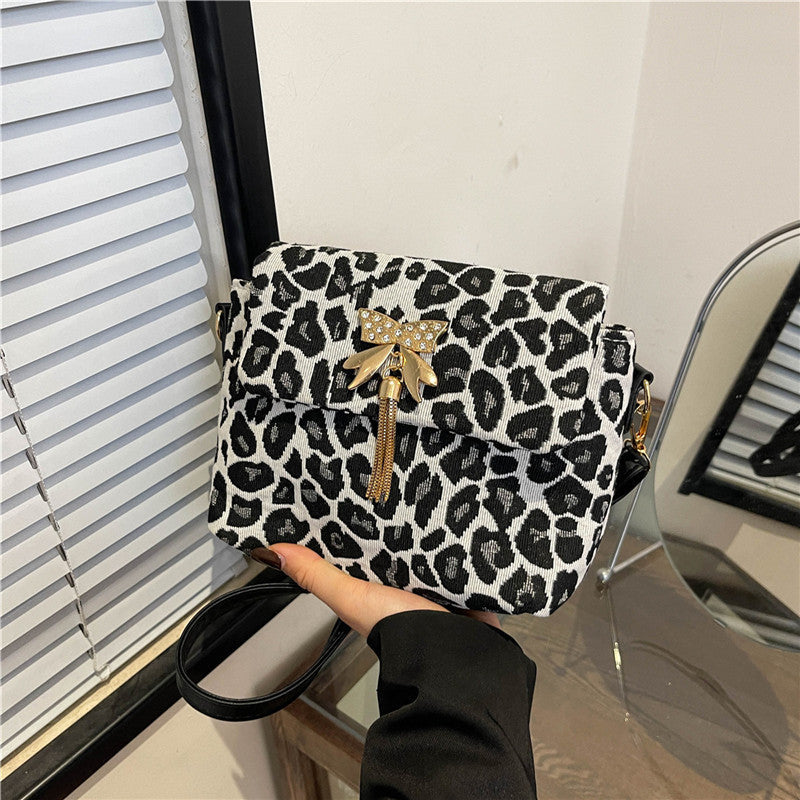 Chic Leopardenmuster Umhängetasche Brehn