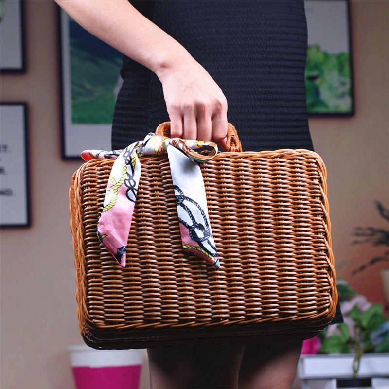 Vintage Woven Picknickkiste Brehn