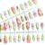 Künstlerisches Blumen Design Press-On Nagelset Brehn
