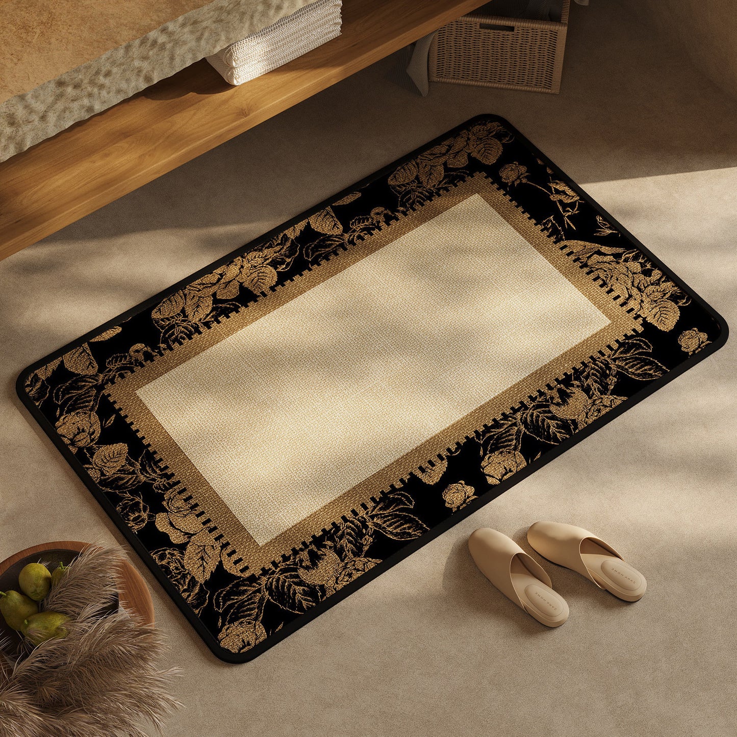 Schick geometrisches Design Badteppich Brehn