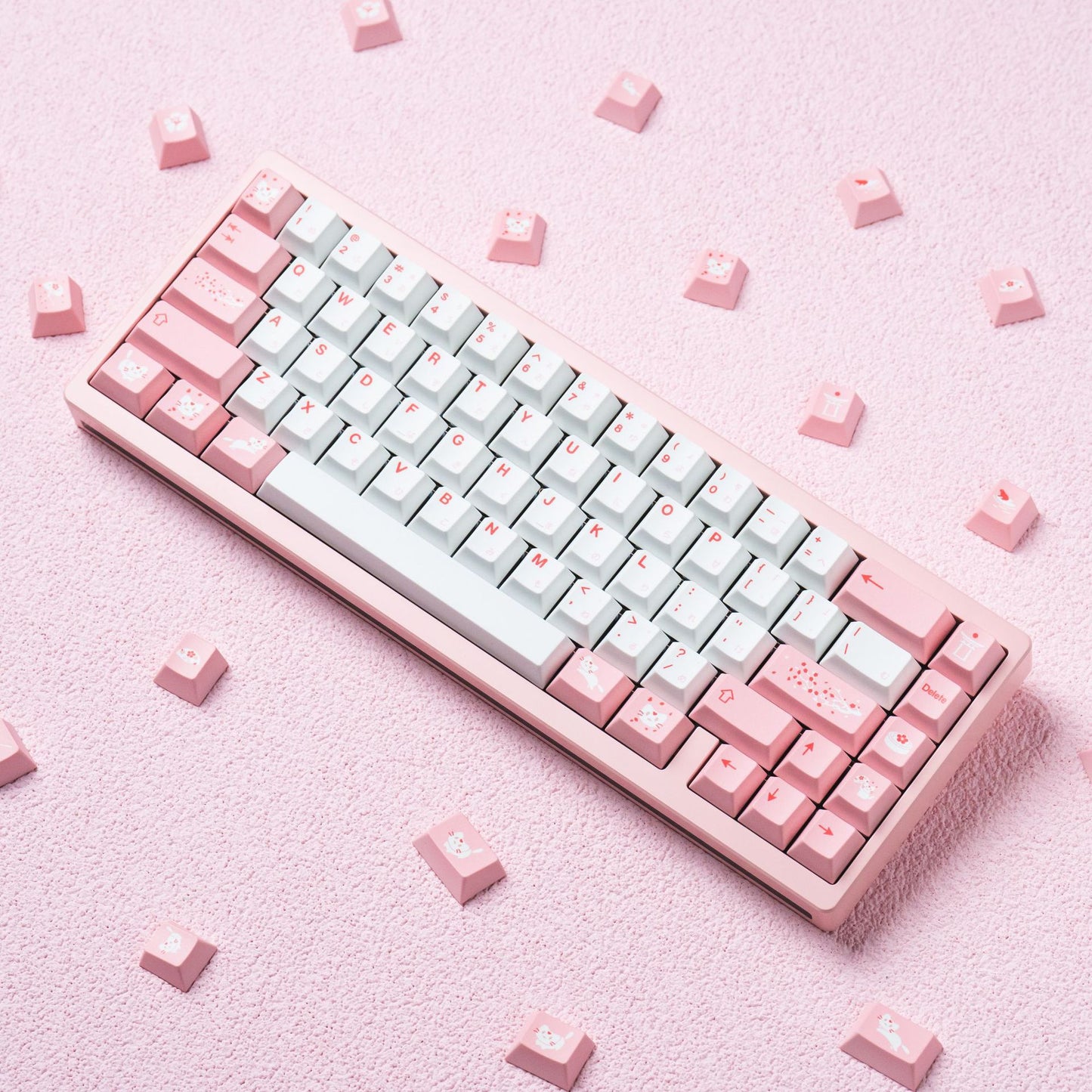 Benutzerdefinierte pinke Keycap Mechanische Tastatur Brehn