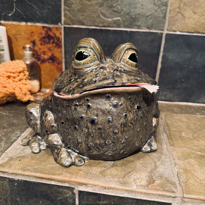 Dekorative Froschfigur mit Zahnbürstenhalter Brehn