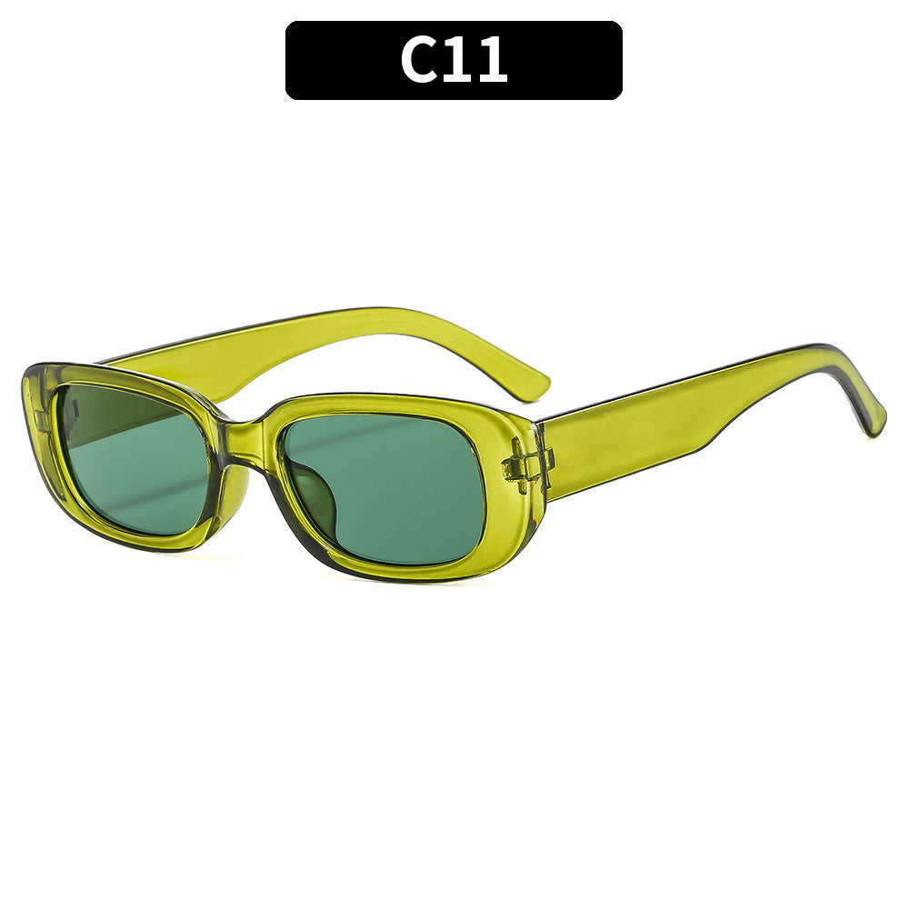 Minimalistische Quadrat Rahmen Sonnenbrille
