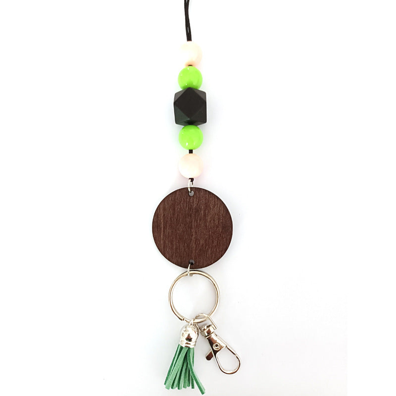 Holzperlen Schlüsselanhänger Halter Brehn