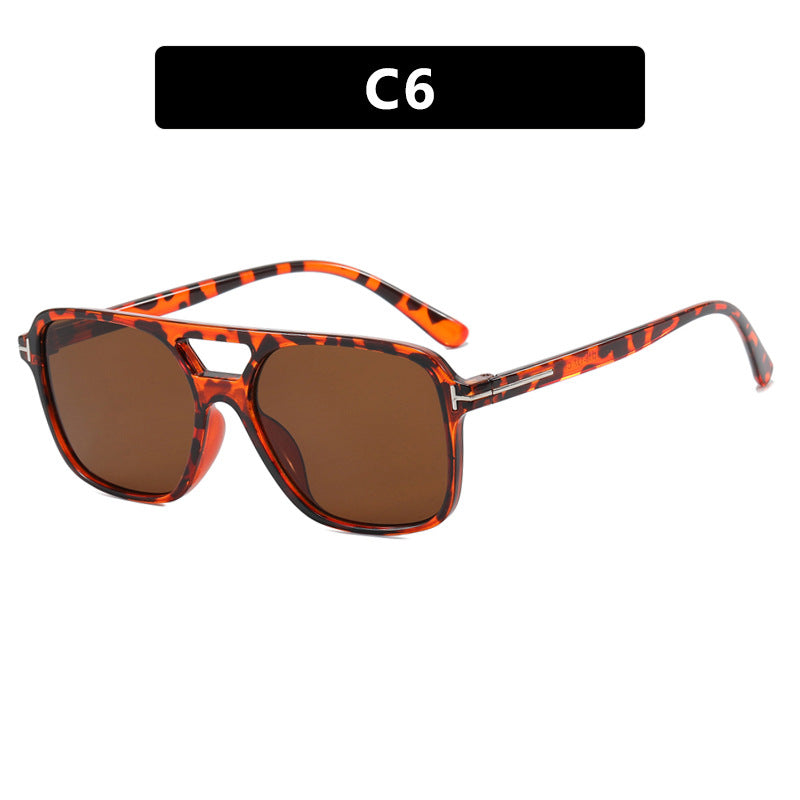 Damen elegante geometrische Sonnenbrille mit stilvollem Rahmen Brehn