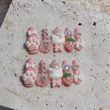 Verspielt tierisches Nagelkunst-Set