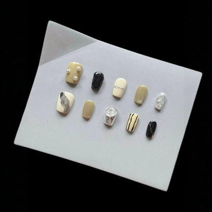 Abstrakte Kunst Press-On Nagelset