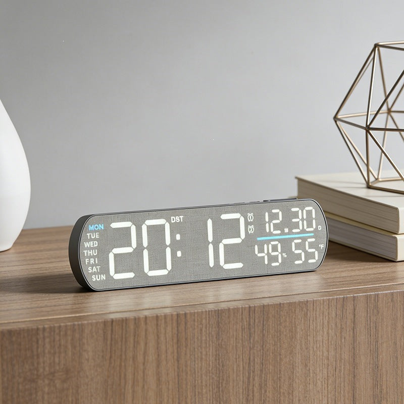 Digitaler Wecker mit Holzoptik und Temperaturanzeige Brehn
