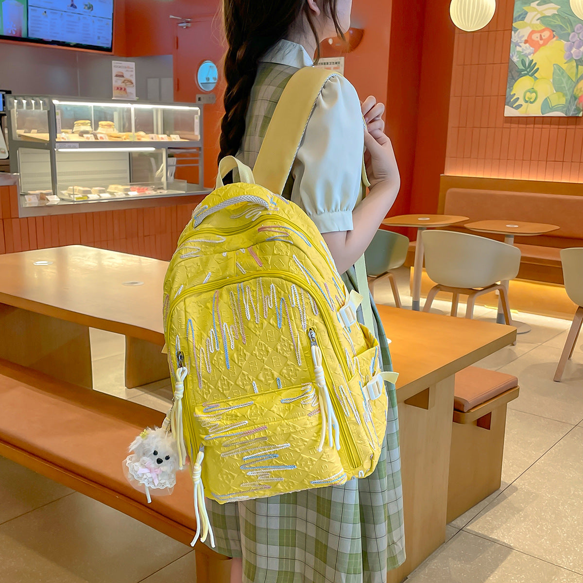 Stylische gesteppte Rucksack Brehn