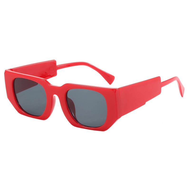 Damen geometrische Oversized-Sonnenbrille mit breitem Design Brehn