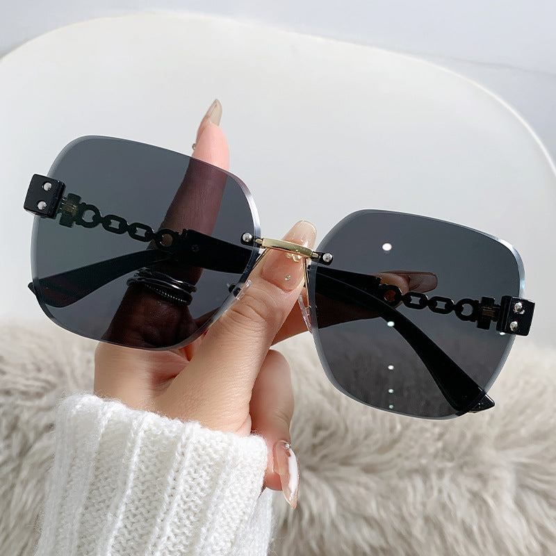 Luxe Übergroße Shield Sonnenbrille