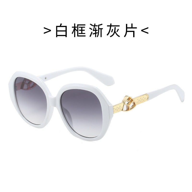 Damen Oversized Sonnenbrille mit goldenen Akzenten Brehn