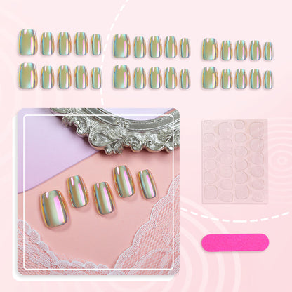 Iridescent Glänzendes Press-On Nagelset