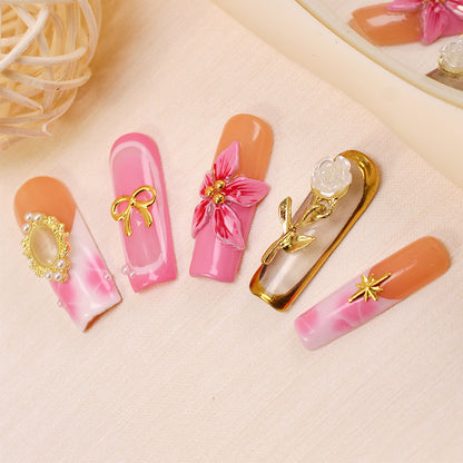 Kunstnagelset mit floralen Motiven Brehn