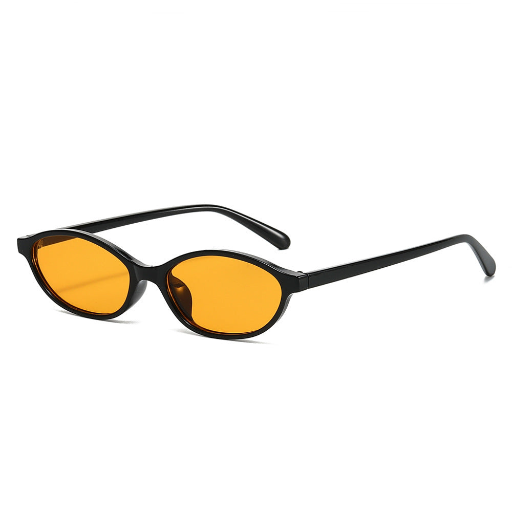 Retro-inspirierte schlanke ovale Sonnenbrille Brehn