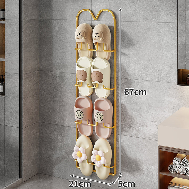 Wandmontierter Single-Pair Hausschuhregal-Organizer